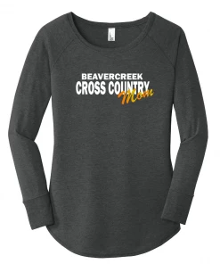 Creek XC Beavercreek Cross Country Mom Tri-Blend Long Sleeve Tunic Tee