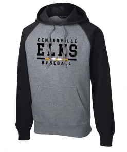 CBL Centerville Elks Baseball Raglan Colorblock Hoodie