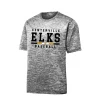 CBL Centerville Elks Baseball Electric Heather Tee