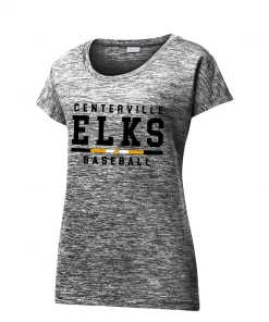 CBL Centerville Elks Baseball Ladies Electric Heather Tee