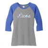 St. Luke Lions Ladies Tri-Blend Holographic 3/4 Sleeve T