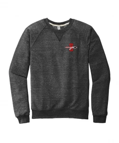 RABA Riverside Indians Baseball Snow Heather French Terry Raglan Crew