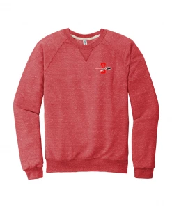 RABA Riverside Indians Baseball Snow Heather French Terry Raglan Crew