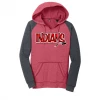 RABA Riverside Indians Baseball Ladies Lightweight Fleece Raglan Hoodie