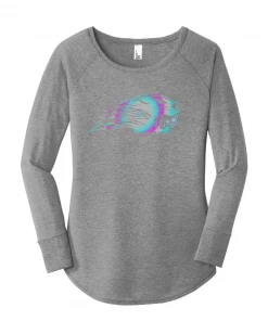 Beavercreek Beavers Ladies Rainbow Holo Tri-Blend Long Sleeve Tee