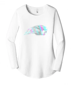 Beavercreek Beavers Ladies Rainbow Holo Tri-Blend Long Sleeve Tee