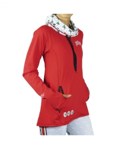 Joe's Collectibles The Ohio State University Funnel Neck Long Sleeve/Red