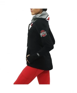 Joe's Collectibles The Ohio State University Luxe Funnel Neck Long Sleeve Top/Black