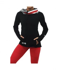 Joe's Collectibles The Ohio State University Luxe Funnel Neck Long Sleeve Top/Black 5 Joe's Collectibles The Ohio State University Luxe Funnel Neck Long Sleeve Top/Black