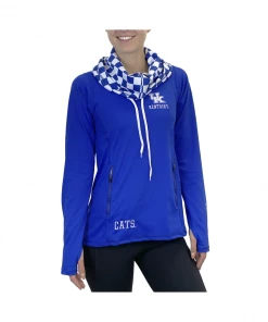 Joe's Collectibles University Of Kentucky Funnel Neck Long Sleeve/Blue