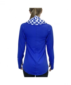 Joe's Collectibles University Of Kentucky Funnel Neck Long Sleeve/Blue